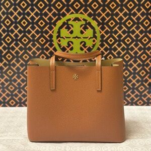 NWT! Tory Burch Blake Small Tote Bourbon/ Cornbread/912